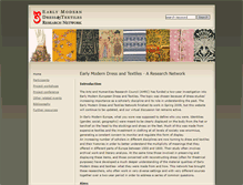 Tablet Screenshot of earlymoderndressandtextiles.ac.uk